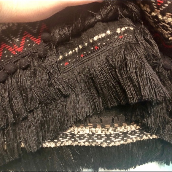 Anthropologie Pom Pom Fringe Cap Sleeve Dress - Picture 7 of 8